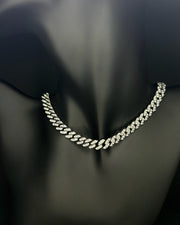 Ασημένιο κουβανέζικο κολιέ 7mm 