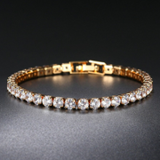 Σετ 2 βραχιόλια κουβανέζικου και τένις, χρυσό