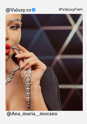 Σετ κολιέ και βραχιόλι με διαμάντια (ασημί/χρυσό)