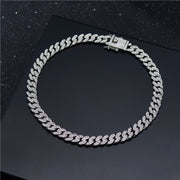 Σετ 2 Κολιέ Κουβανέζικα & Τένις με Κρύσταλλο 4mm