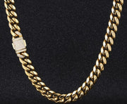 Κουβανέζικο κολιέ INOX GOLD 18κ