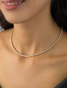 Κολιέ τένις, χρυσό