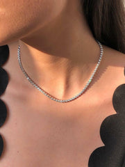 Κολιέ τένις, ασημί