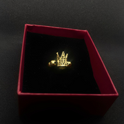 Bratara model Coroana, reglabila auriu, Lux unisex.