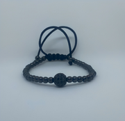 Βραχιόλι μοντέλο από ανοξείδωτο ατσάλι, Unisex Lux, Μαύρο.